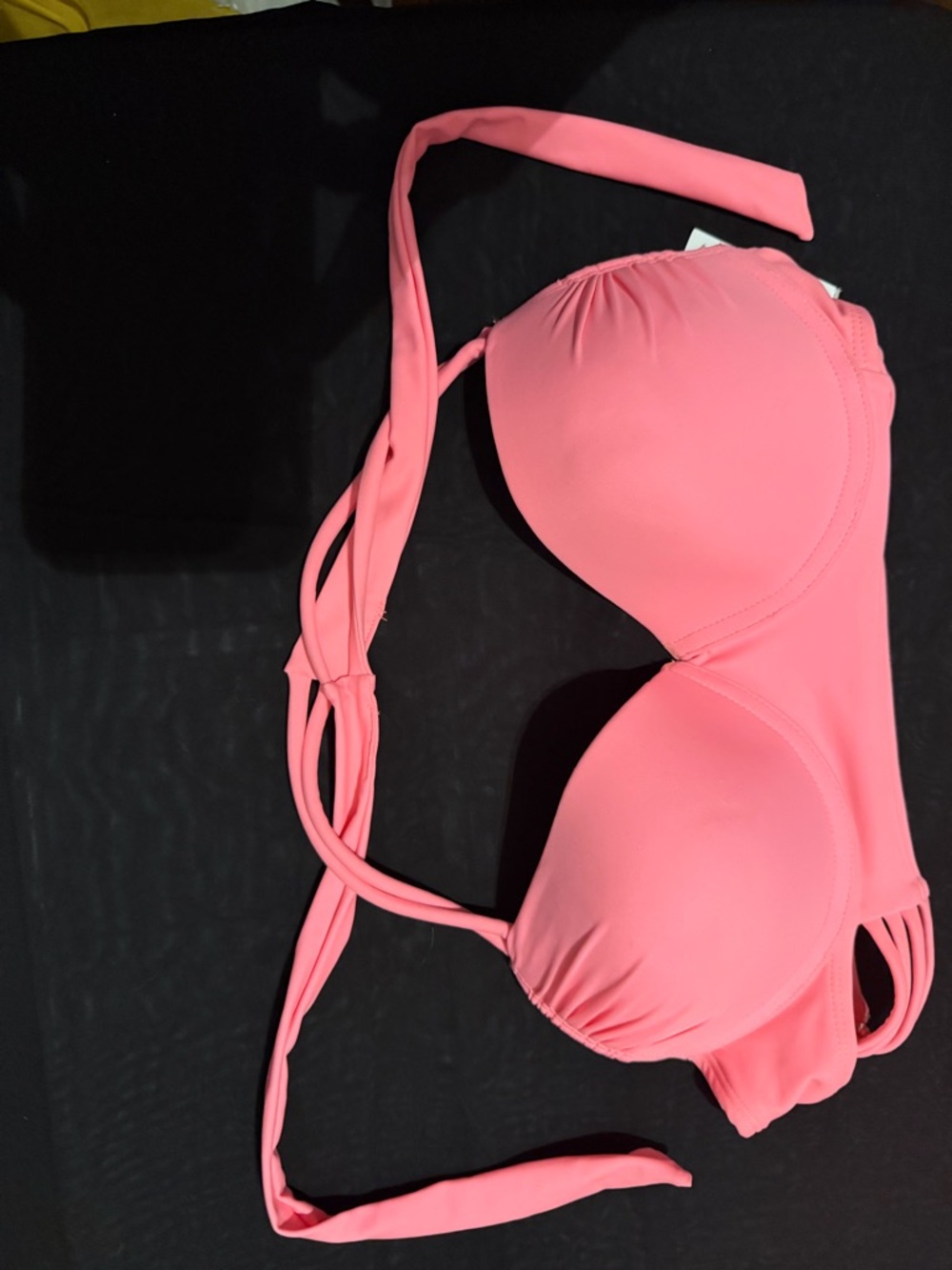 Charlotte Russe Coral Pink Bandeau Bikini Top